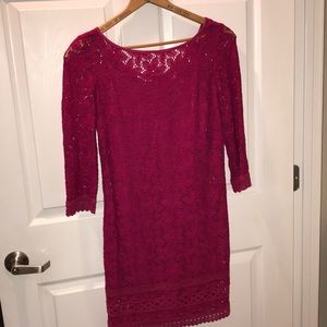 Pink shift dress